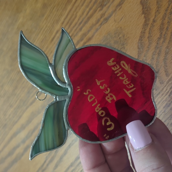 Apple Stained Glass Sun Catcher - Picture 2 of 4